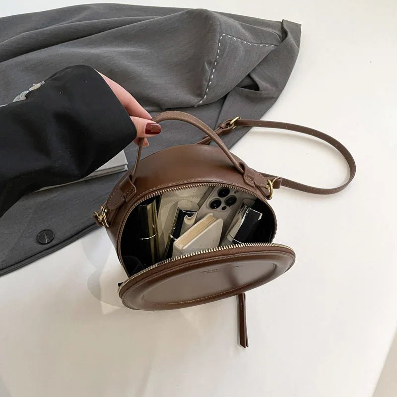 Elegant Round Crossbody Bag - Ferylis