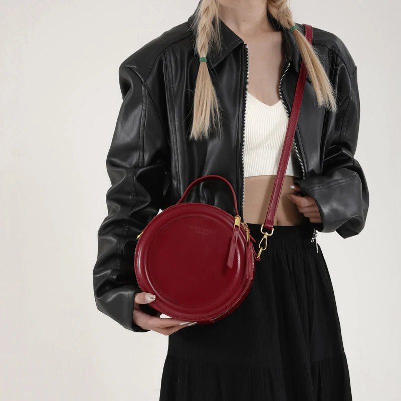 Elegant Round Crossbody Bag - Ferylis