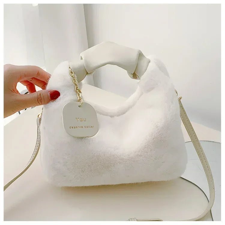 Women’s Faux Fur Plush Handbag - Ferylis