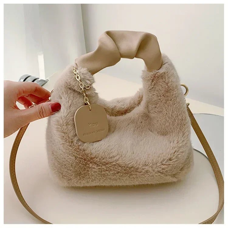 Women’s Faux Fur Plush Handbag - Ferylis