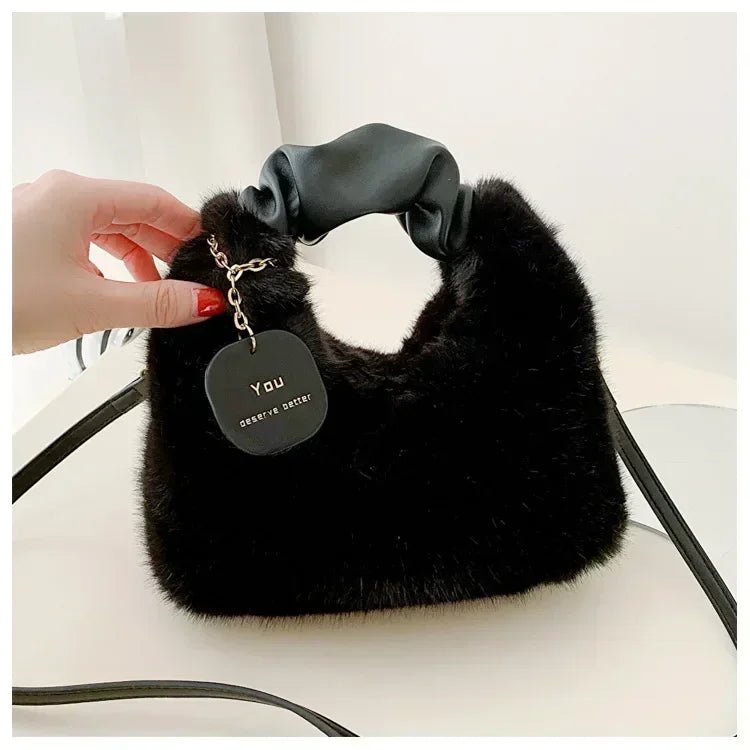 Women’s Faux Fur Plush Handbag - Ferylis