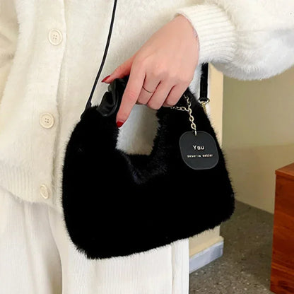 Women’s Faux Fur Plush Handbag