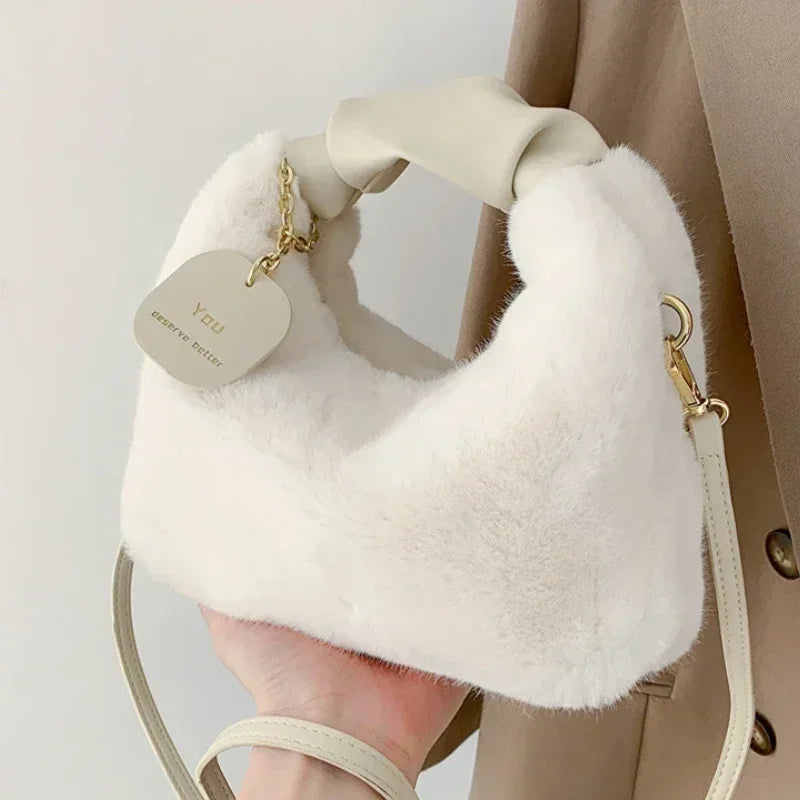 Women’s Faux Fur Plush Handbag